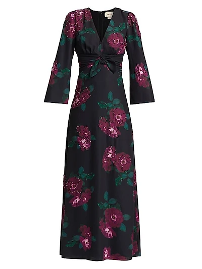 Harley Floral Beaded Maxi Dress