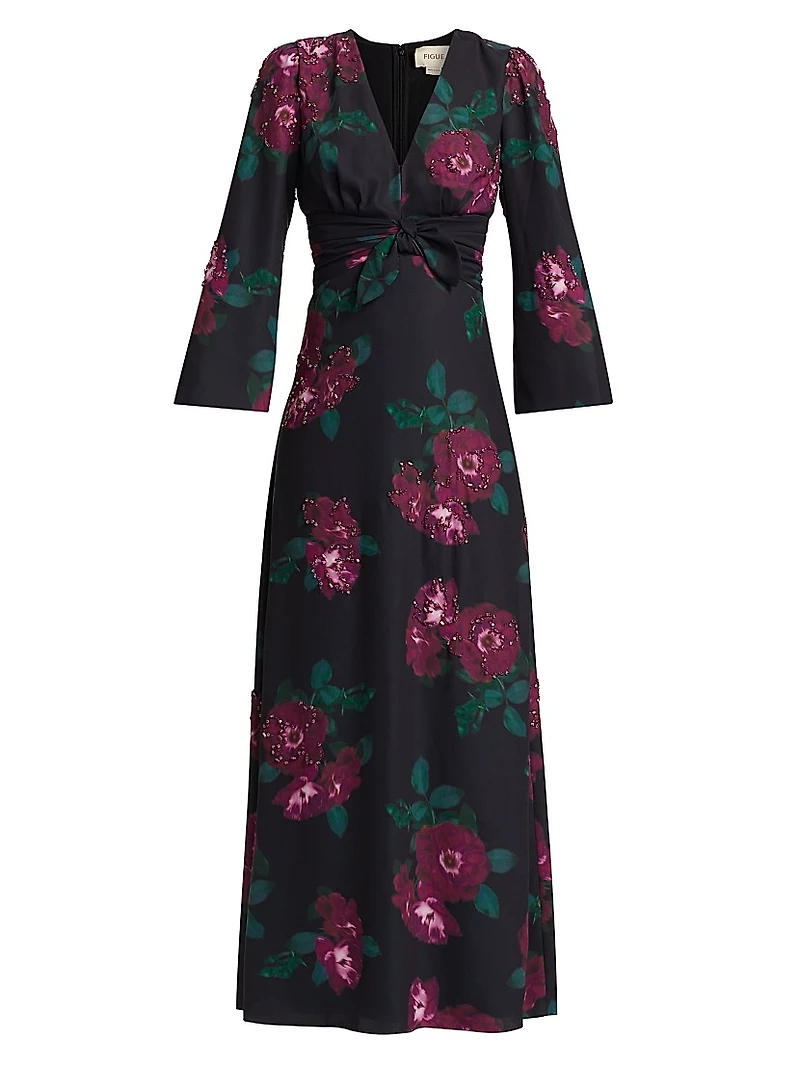 Harley Floral Beaded Maxi Dress
