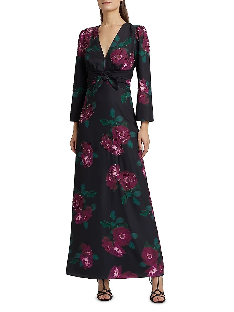 Harley Floral Beaded Maxi Dress