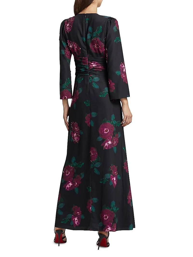 Harley Floral Beaded Maxi Dress