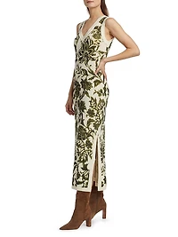 Roxanne Floral Wool-Blend Sleeveless Sweaterdress