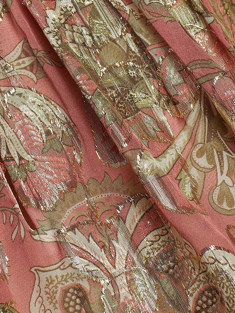 Tiana Metallic Floral Blouse