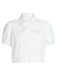 Kendra Denim Short-Sleeve Jacket