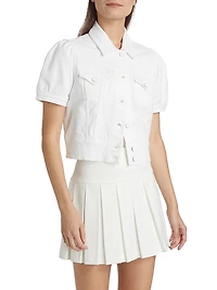 Kendra Denim Short-Sleeve Jacket