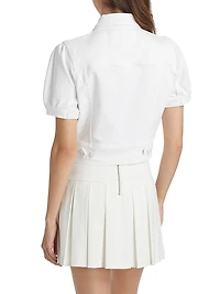 Kendra Denim Short-Sleeve Jacket