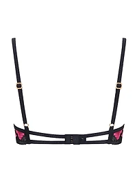 Embroidered Floral Underwire Bra