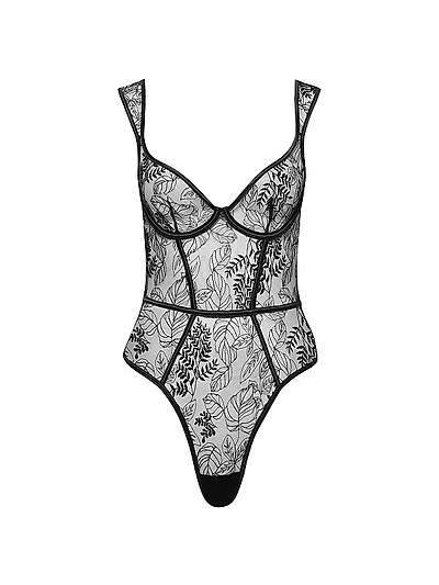 Botanical Mesh Strappy Bodysuit