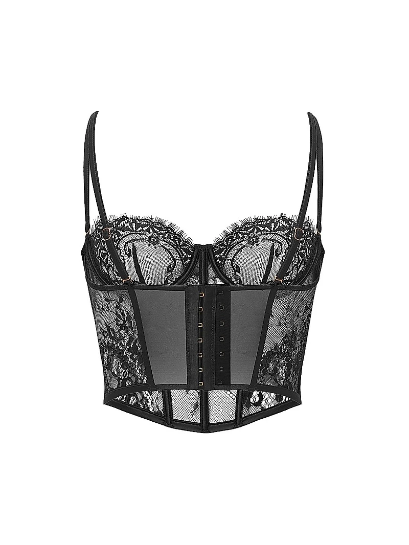 Floral Lace Underwire Bustier