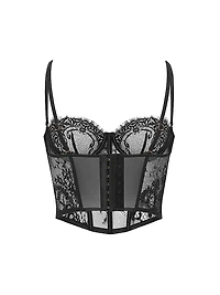Floral Lace Underwire Bustier