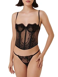 Floral Lace Underwire Bustier