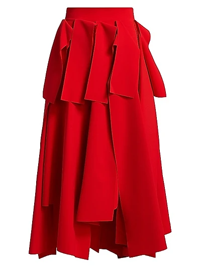 Asymmetric Panels Maxi Skirt