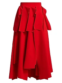 Asymmetric Panels Maxi Skirt