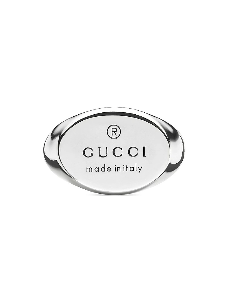 Trademark Sterling Silver Oval Signet Ring