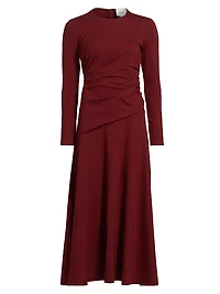 Daphna Ruched Jersey Maxi-Dress