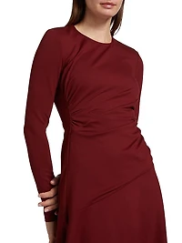 Daphna Ruched Jersey Maxi-Dress