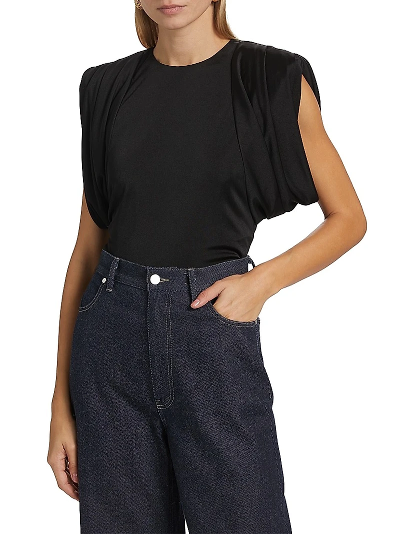 Draped Shoulder Top