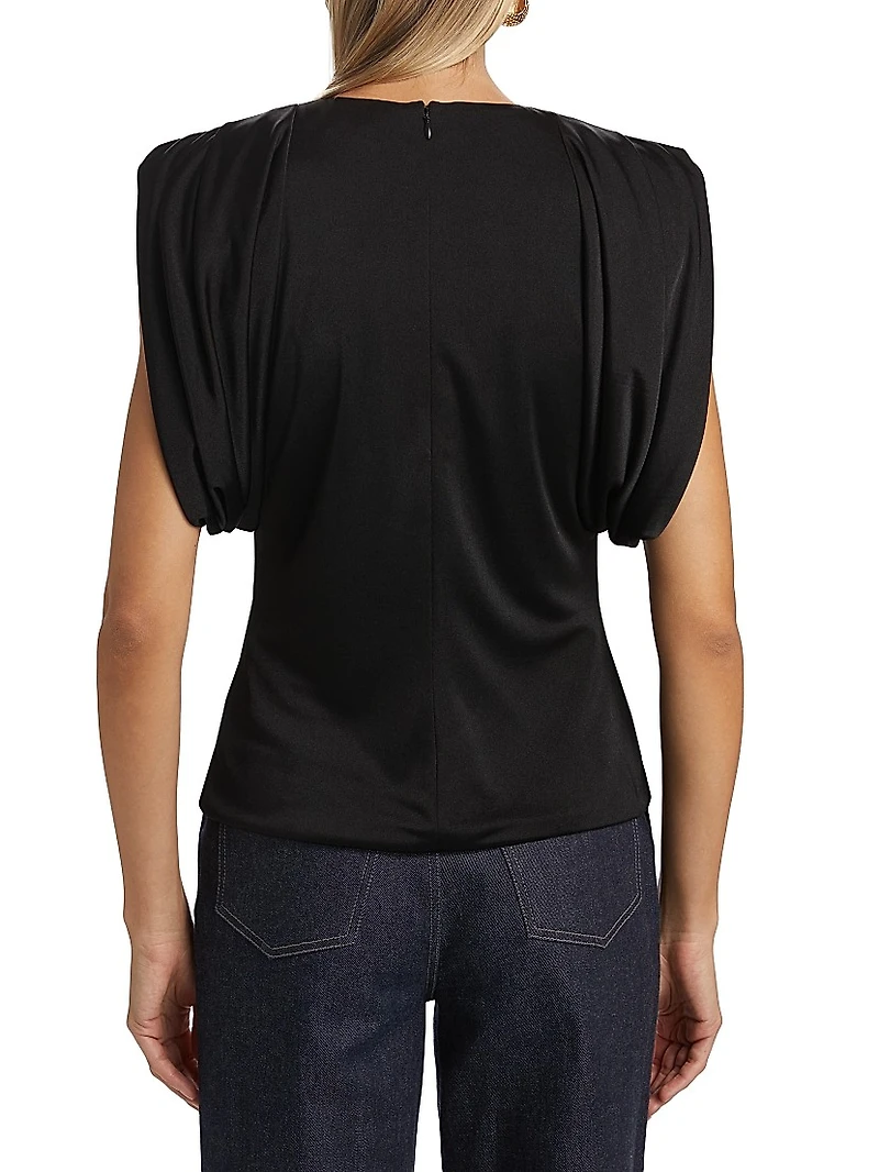 Draped Shoulder Top