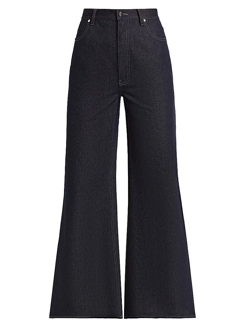 Ezra Denim Wide-Leg Pants