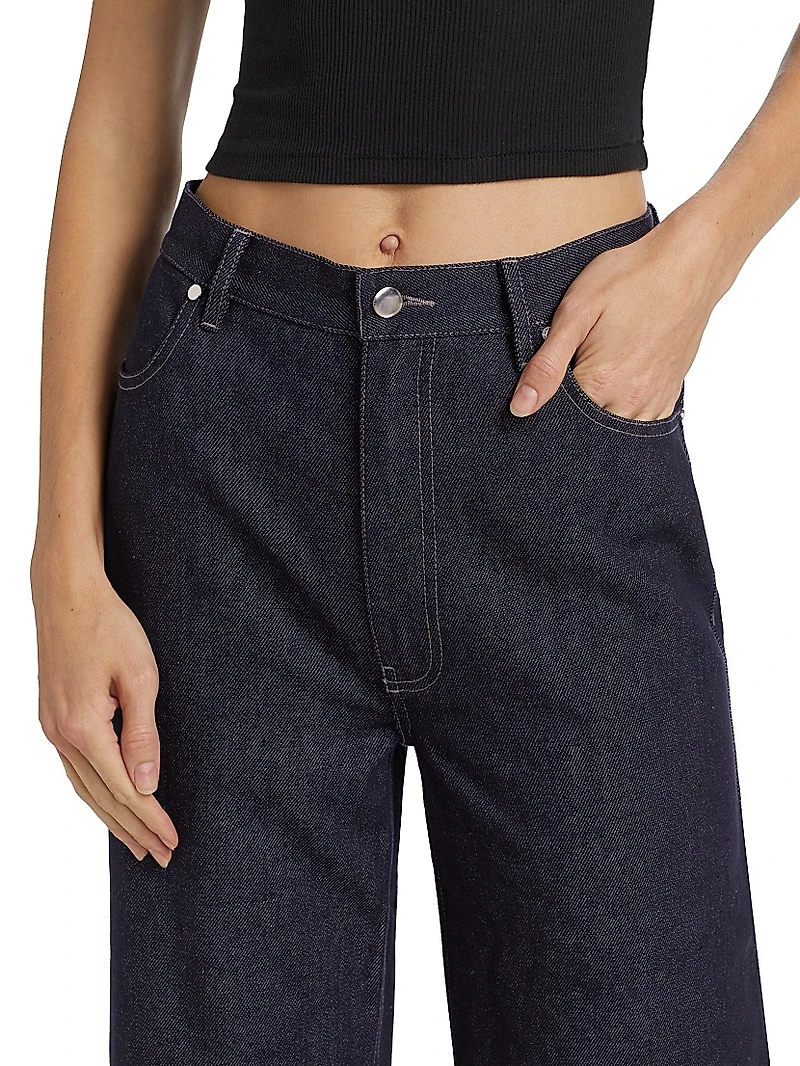Ezra Denim Wide-Leg Pants