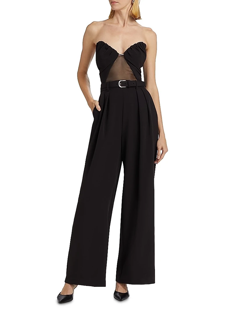Ophelia Pleated Wide-Leg Jumpsuit