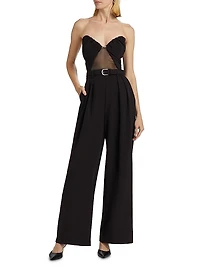 Ophelia Pleated Wide-Leg Jumpsuit