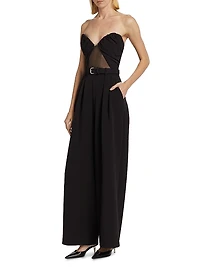 Ophelia Pleated Wide-Leg Jumpsuit