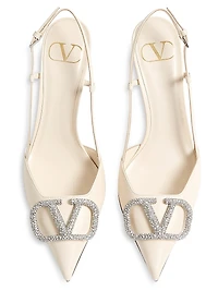 VLogo Signature Slingback Pumps 80MM