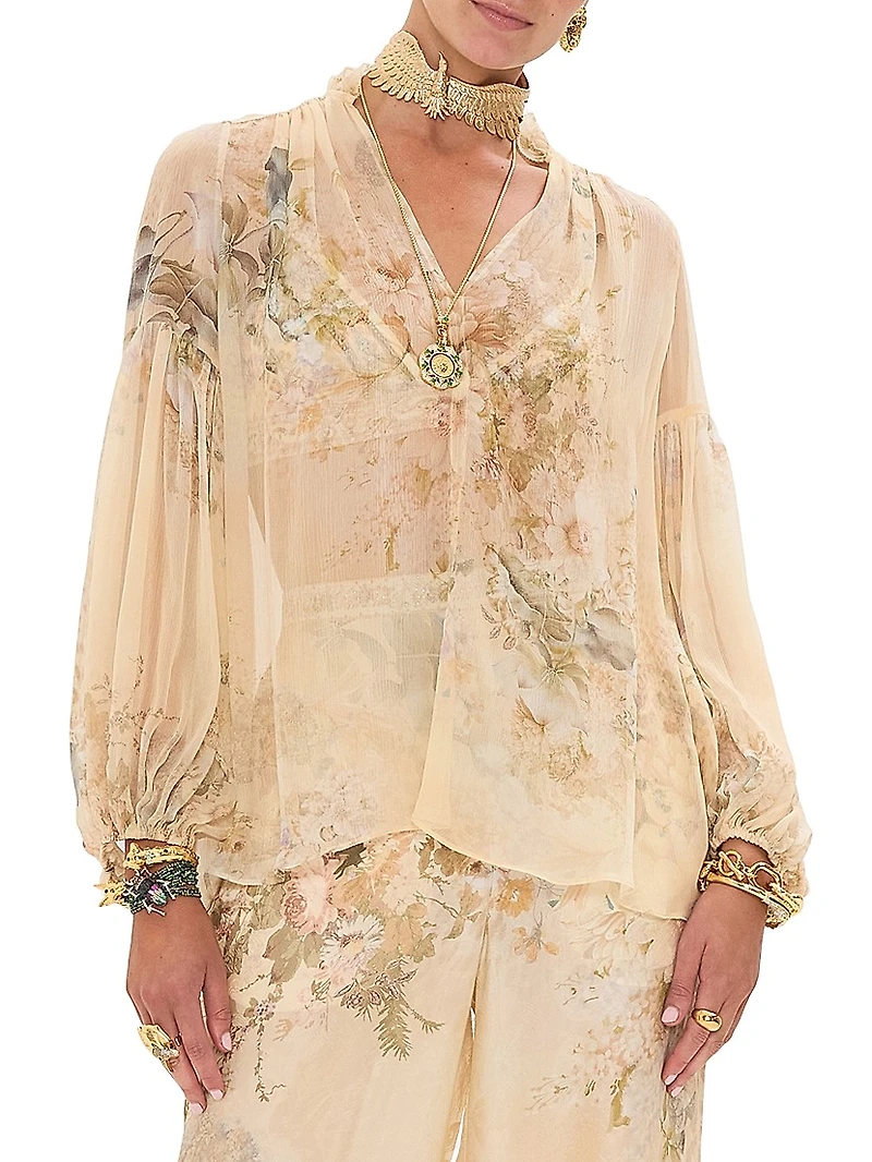 Floral Silk Georgette Blouse