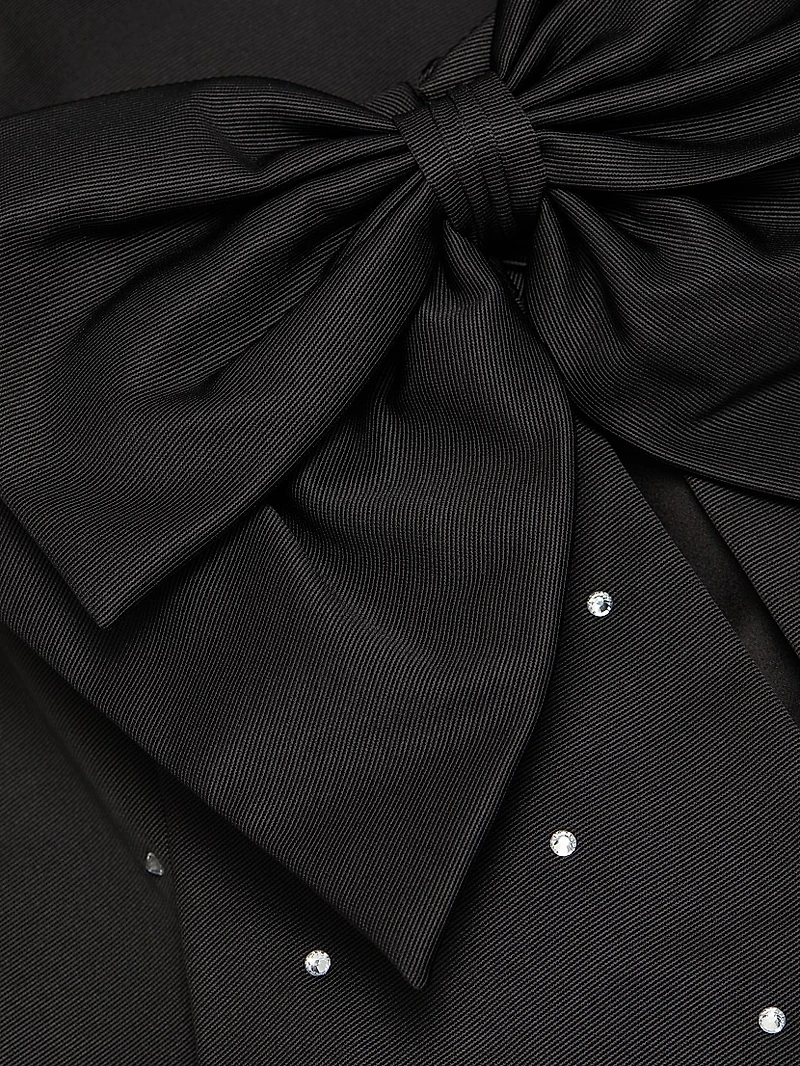 Mainline Mia Rhinestone Halter Minidress