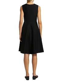 Mainline Ponte Fit-&-Flare Dress