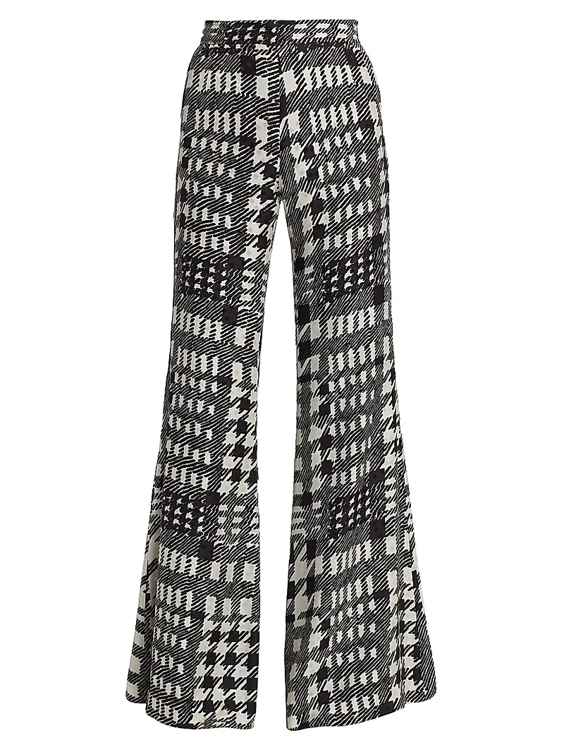 Peggys Houndstooth Trumpet Pants