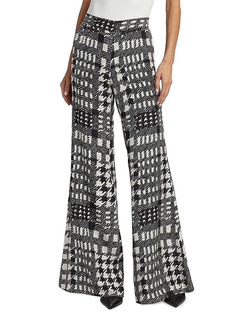 Peggys Houndstooth Trumpet Pants