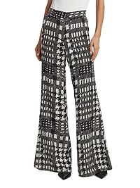 Peggys Houndstooth Trumpet Pants