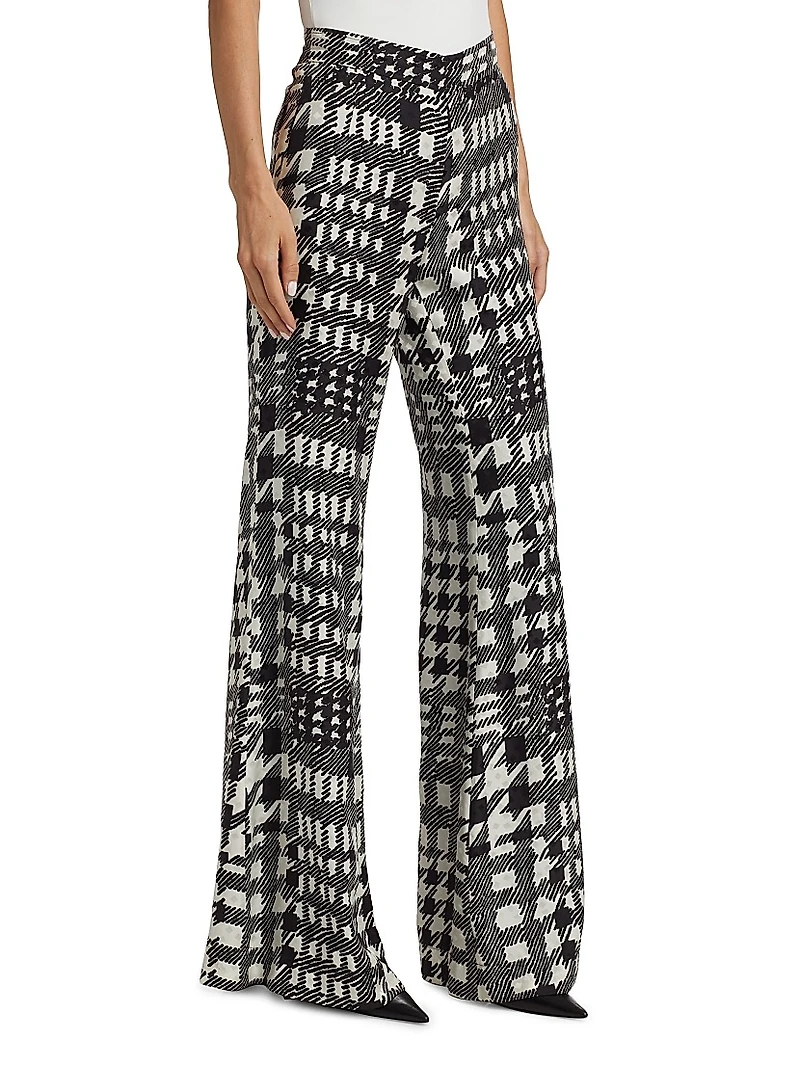 Peggys Houndstooth Trumpet Pants