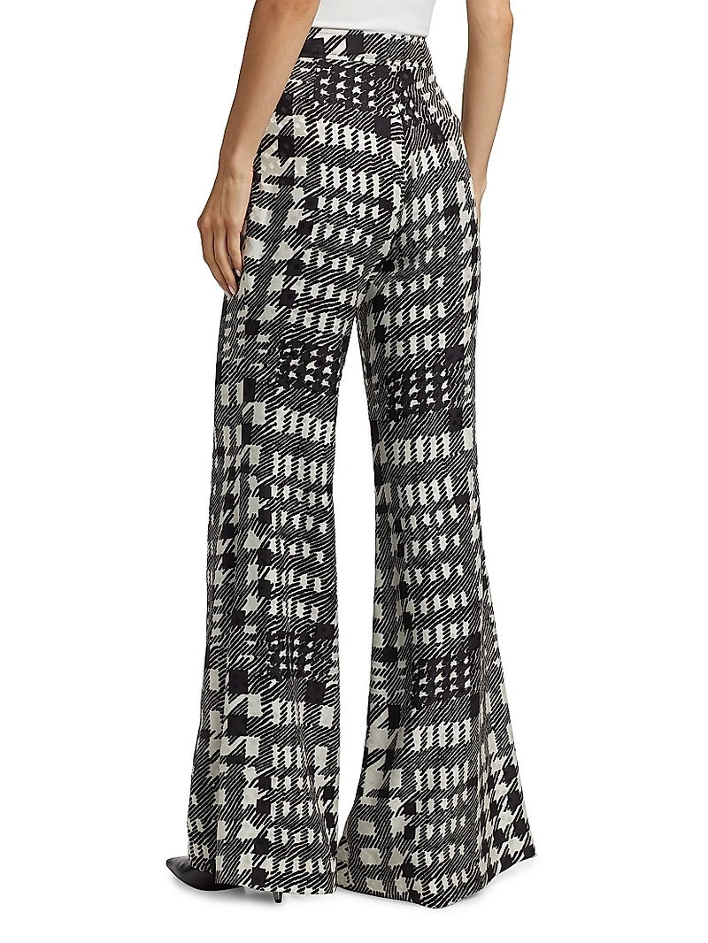 Peggys Houndstooth Trumpet Pants