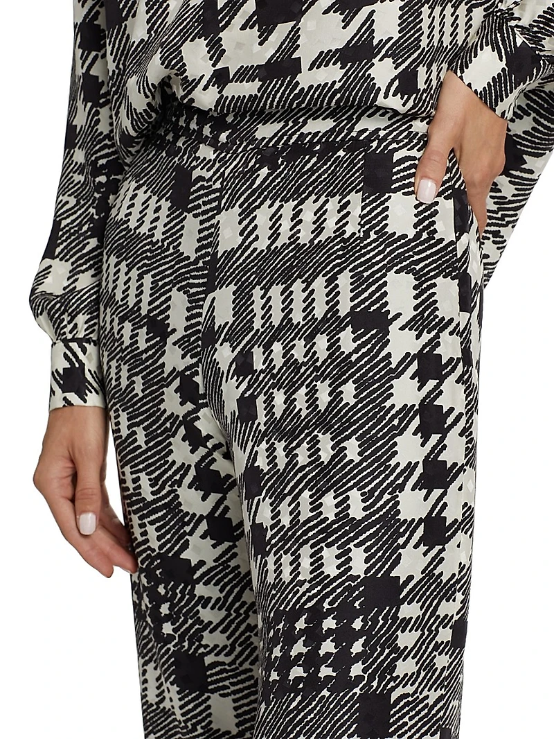 Peggys Houndstooth Trumpet Pants