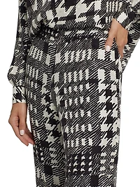 Peggys Houndstooth Trumpet Pants