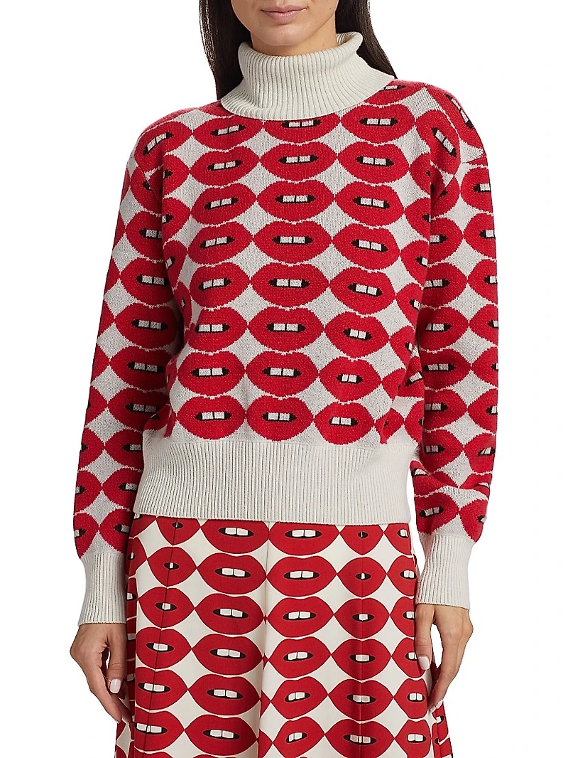 French Kissing The USA Crop Turtleneck