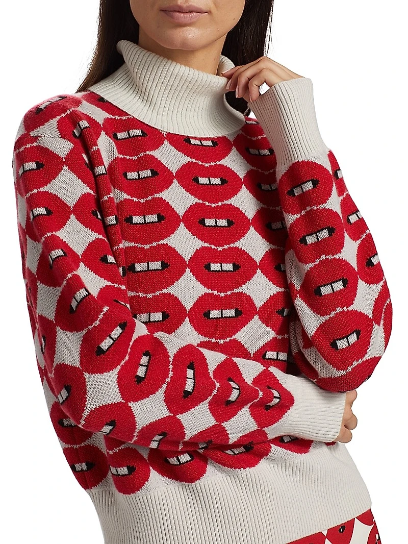 French Kissing The USA Crop Turtleneck