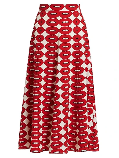 French Kissing The USA Tulip Midi-Skirt