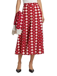 French Kissing The USA Tulip Midi-Skirt