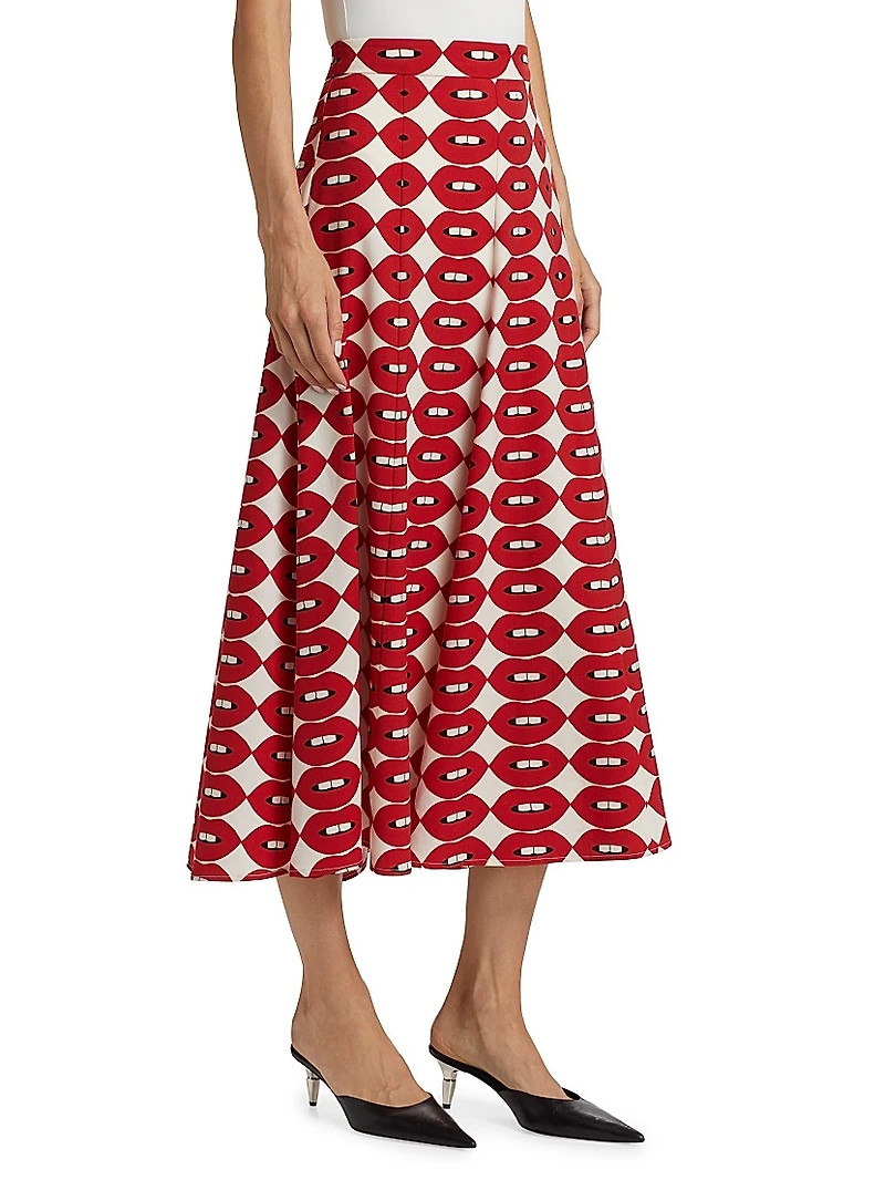 French Kissing The USA Tulip Midi-Skirt