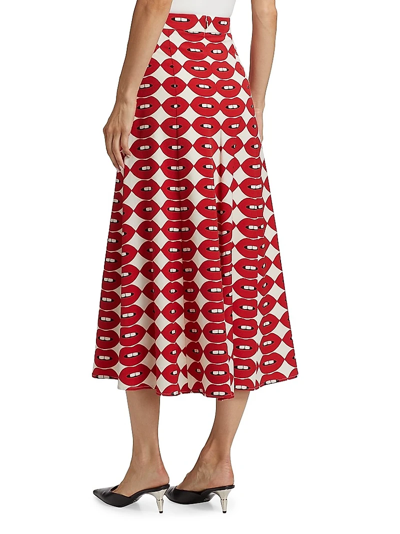 French Kissing The USA Tulip Midi-Skirt