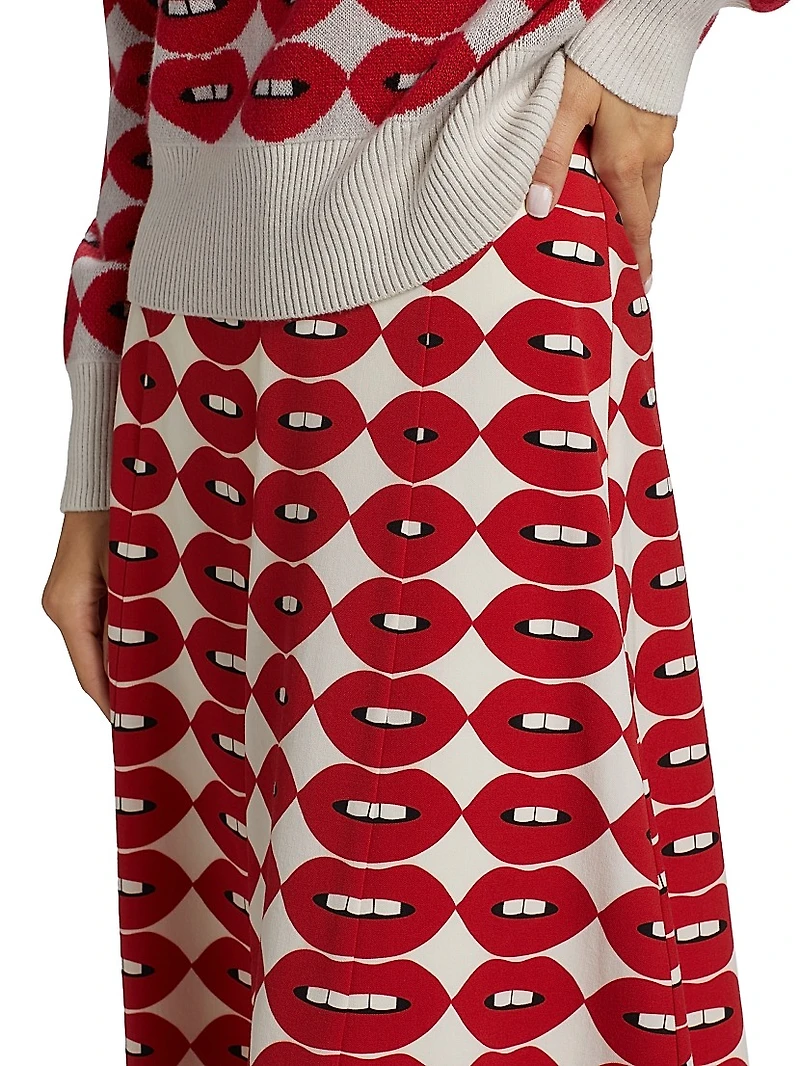 French Kissing The USA Tulip Midi-Skirt