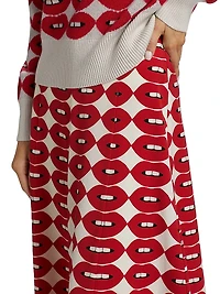 French Kissing The USA Tulip Midi-Skirt