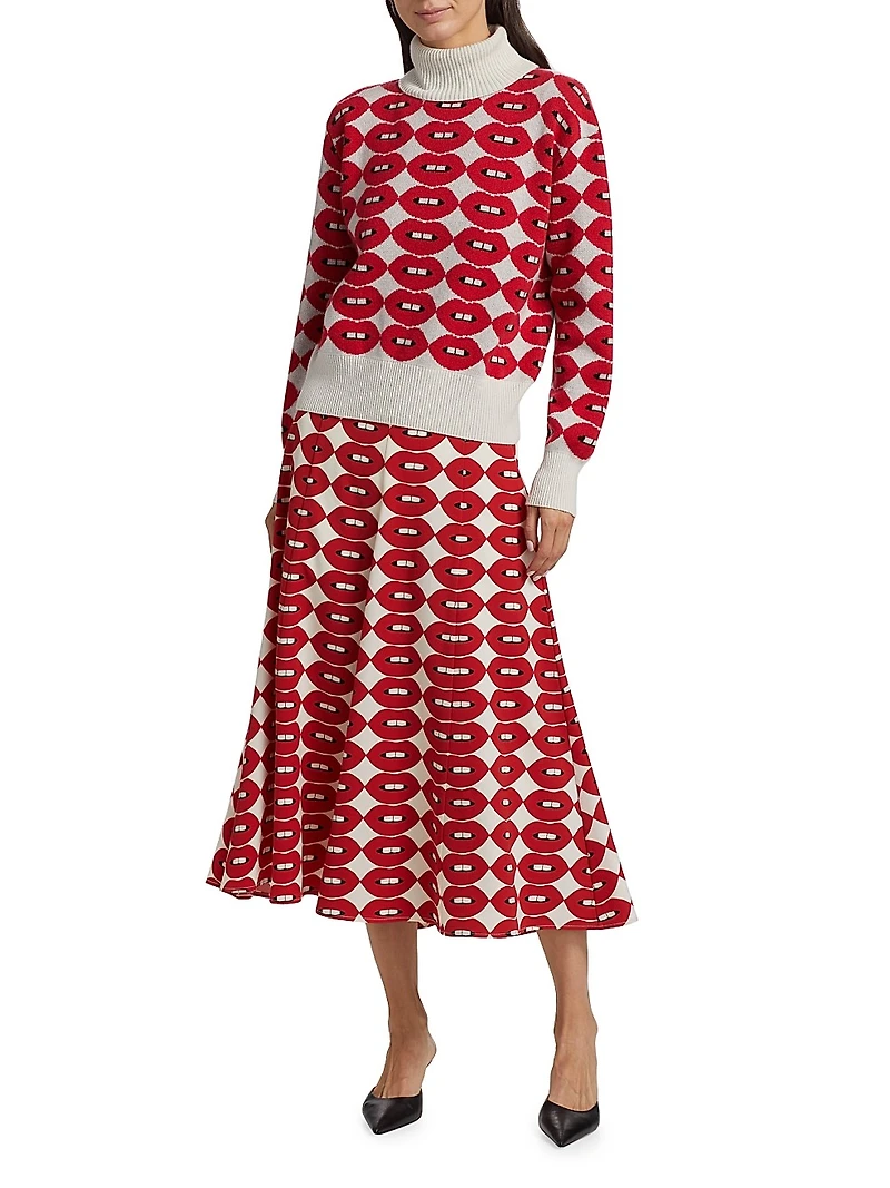 French Kissing The USA Tulip Midi-Skirt