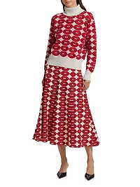French Kissing The USA Tulip Midi-Skirt