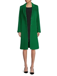 Wool-Blend Single-Breasted Coat