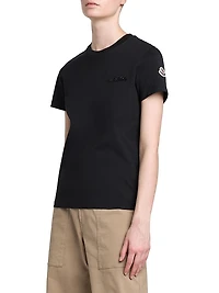 Cotton Beaded Logo T-Shirt