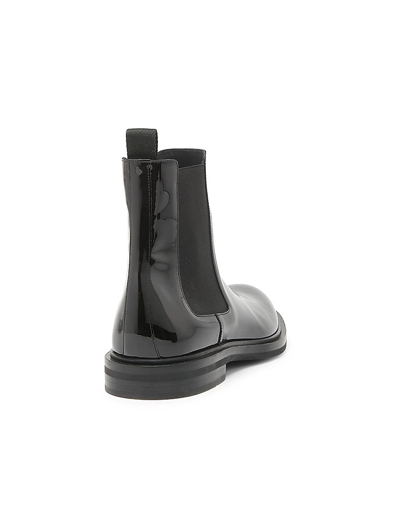 Patent Leather Chelsea Boots